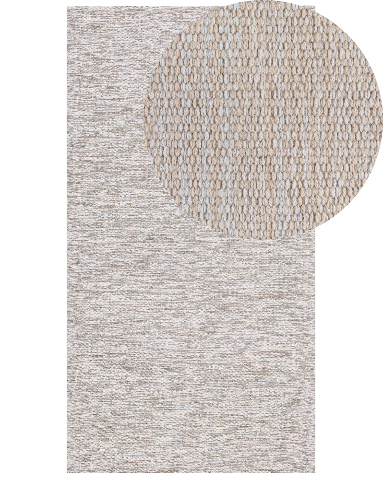 Matto Puuvilla Beige DERINCE Useita Kokoja