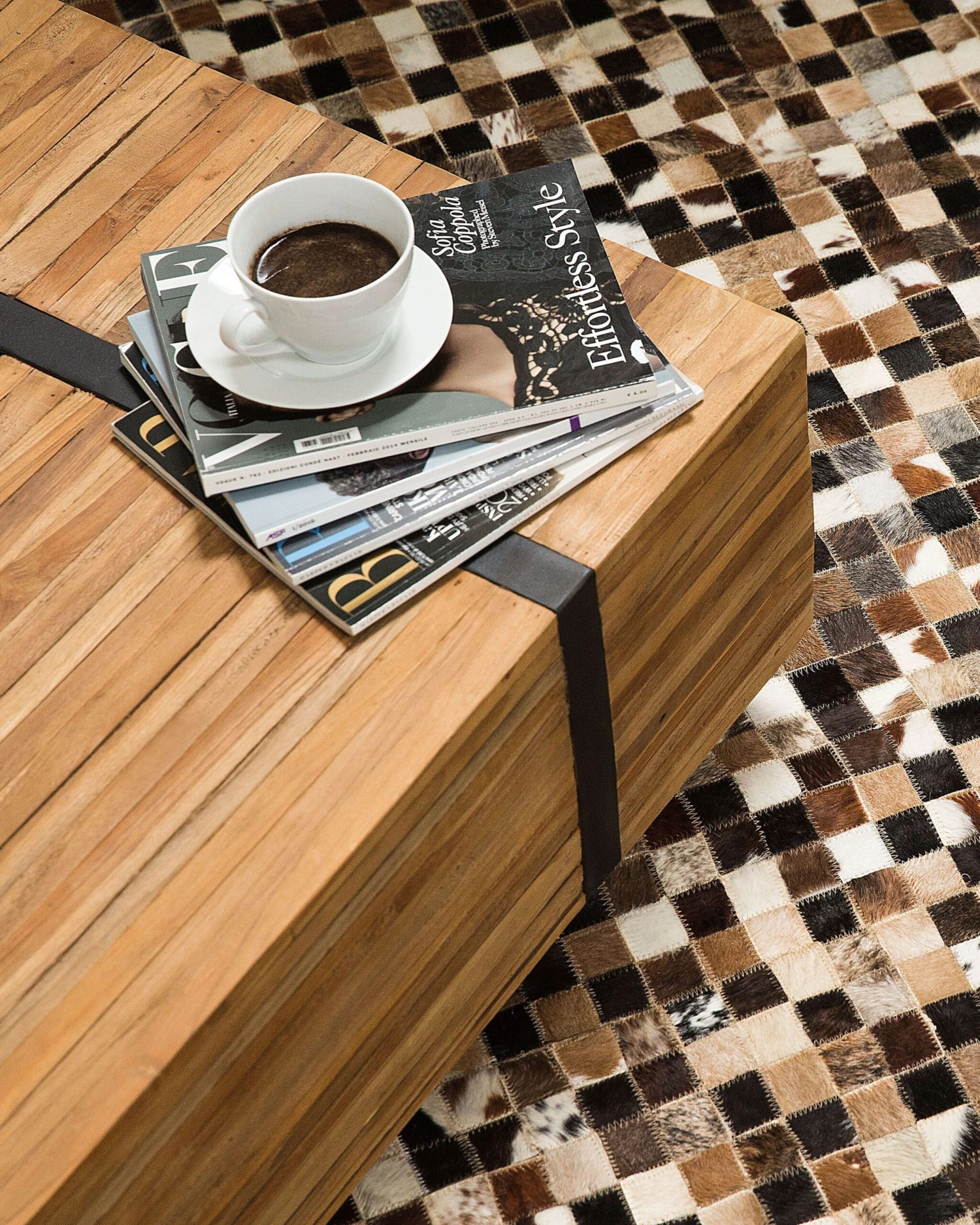 Matto Lehmännahka Ruskea/beige 160 X 230 Cm KONYA - Image 2