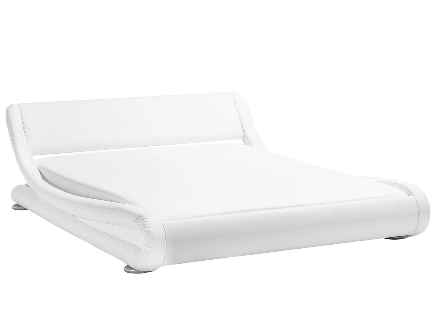 Sänky Keinonahka Valkoinen AVIGNON Useita Kokoja 6 Sänky Keinonahka Valkoinen AVIGNON Useita Kokoja - Image 4