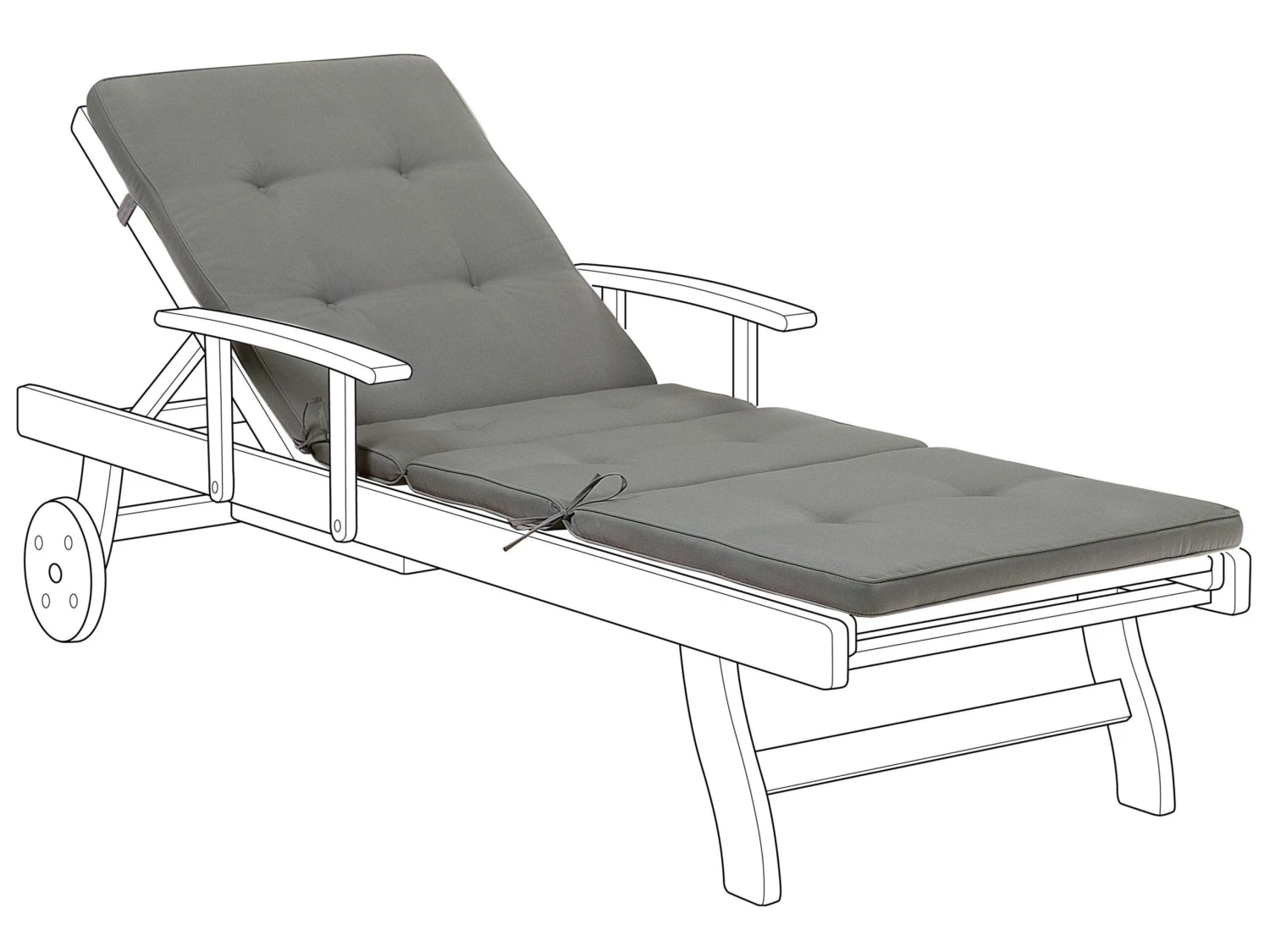 Pehmuste Lepotuoliin Tummanharmaa TOSCANA, JAVA