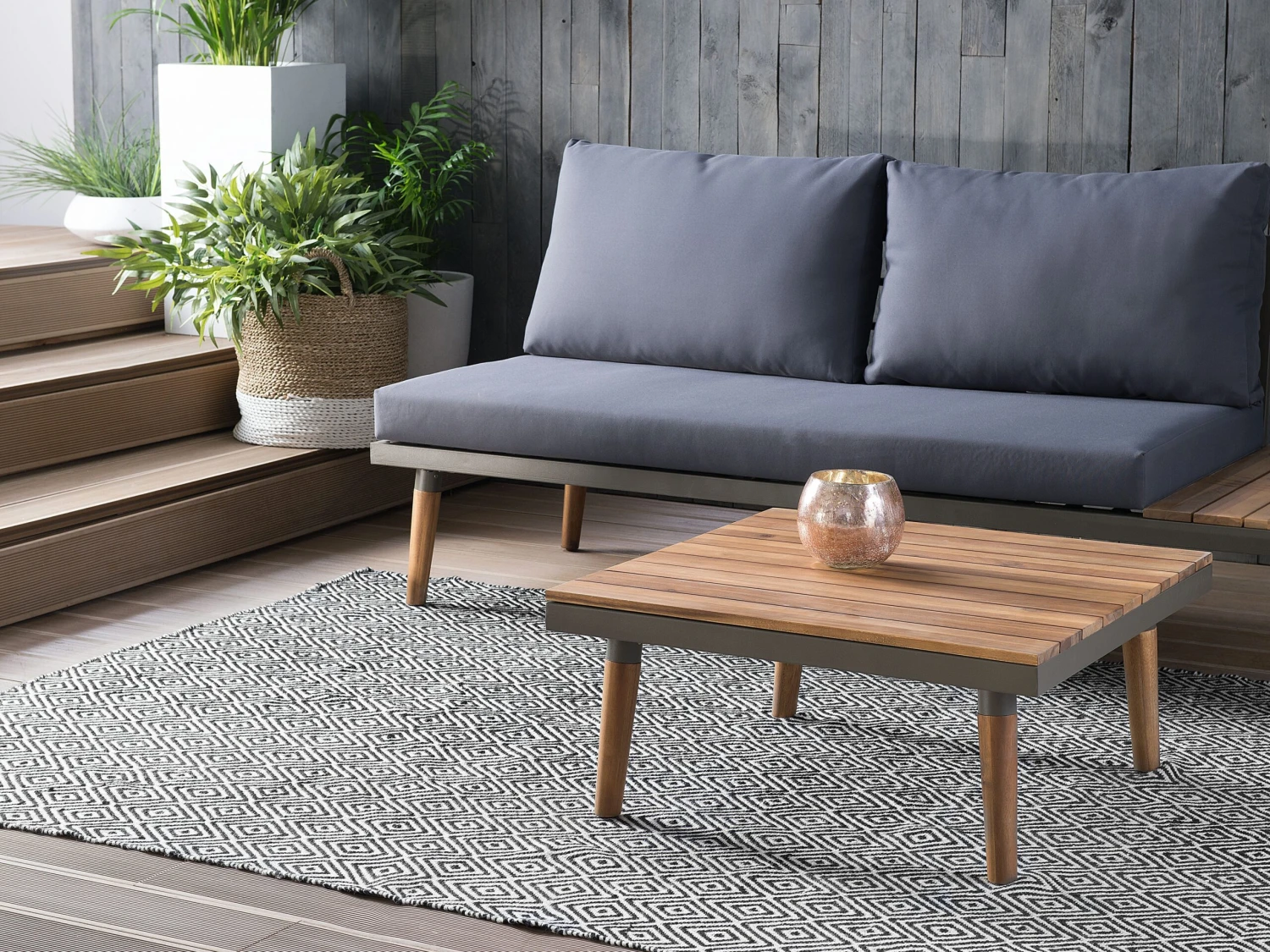 Ulkomatto Musta/valkoinen IMIRCIK Useita Kokoja - Image 2