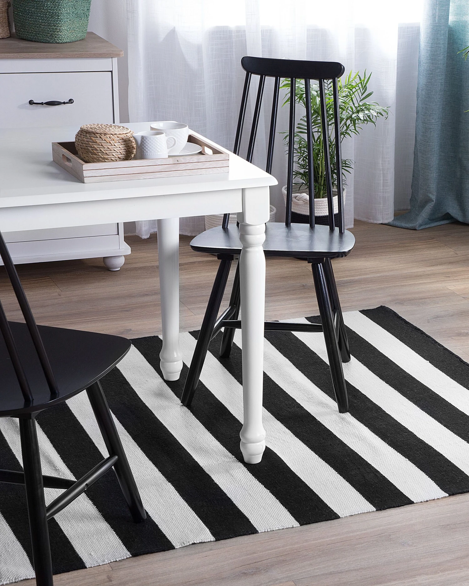 Ulkomatto Musta/valkoinen TAVAS Useita Kokoja - Image 2