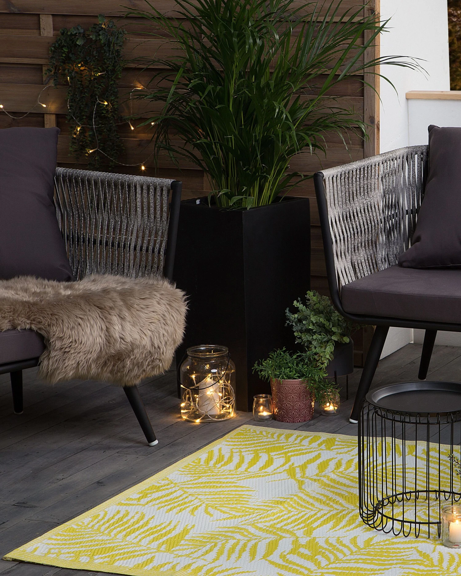 Ulkomatto Kaksipuolinen Keltainen 120 X 180 Cm KOTA - Image 2