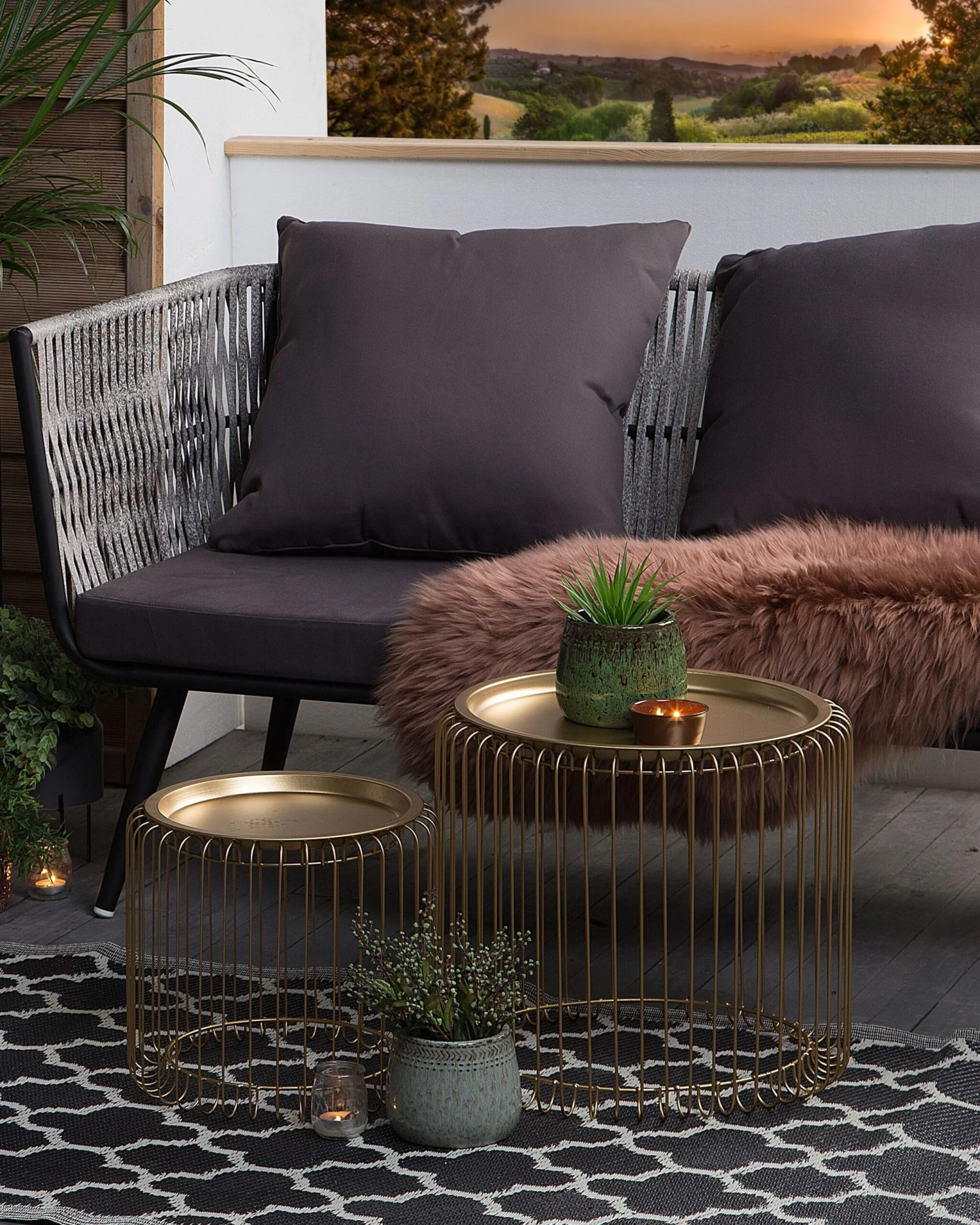 Ulkomatto Kaksipuolinen Musta 90 X 180 Cm SURAT - Image 2