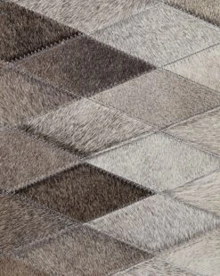 Matto Lehmännahka Valkoinen/harmaa MALDAN Useita Kokoja -Koti Kaluste undef src sa picid 742834 type whitesh image