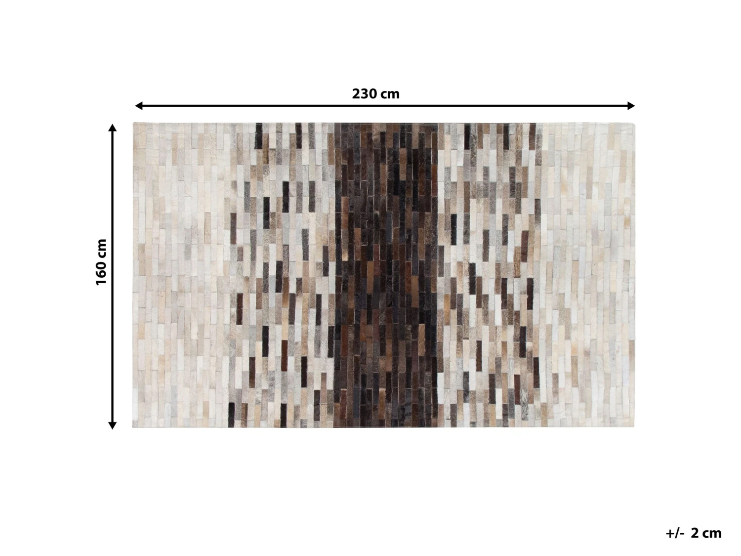 Matto Lehmännahka Ruskea/beige SINNELI Useita Kokoja - Image 6