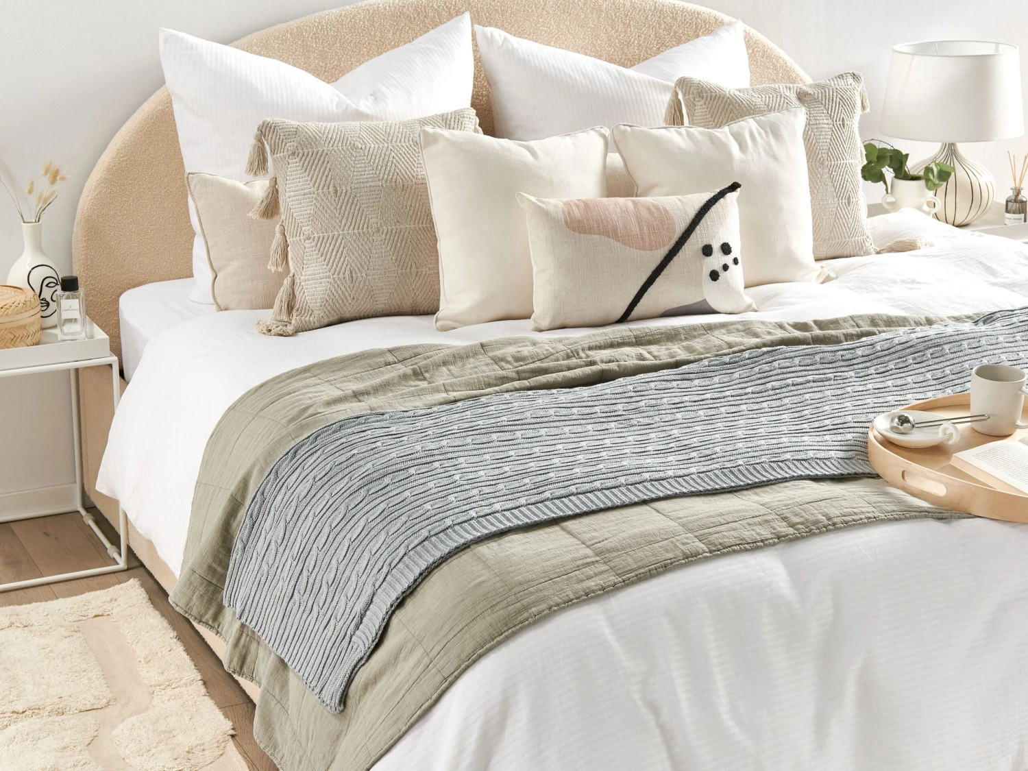 Huopa Puuvilla Vaaleanharmaa 110 X 180 Cm ANAMUR - Image 2