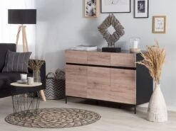 Matto Juutti Ruskea/musta 120 Cm ALAKIR -Koti Kaluste undef src sa picid 755703 type color image