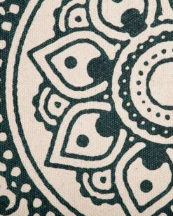 Matto Puuvilla Kermanvalkoinen/vihreä ø 120 Cm IRICE -Koti Kaluste undef src sa picid 756561 type whitesh image