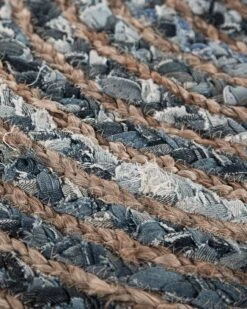 Matto Juutti Sininen/beige 120 Cm MASLAK -Koti Kaluste undef src sa picid 756600 type whitesh image