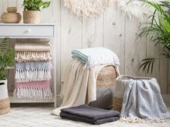 Huopa Puuvilla Mintunvihreä 130 X 160 Cm TANGIER -Koti Kaluste undef src sa picid 757384 type color image