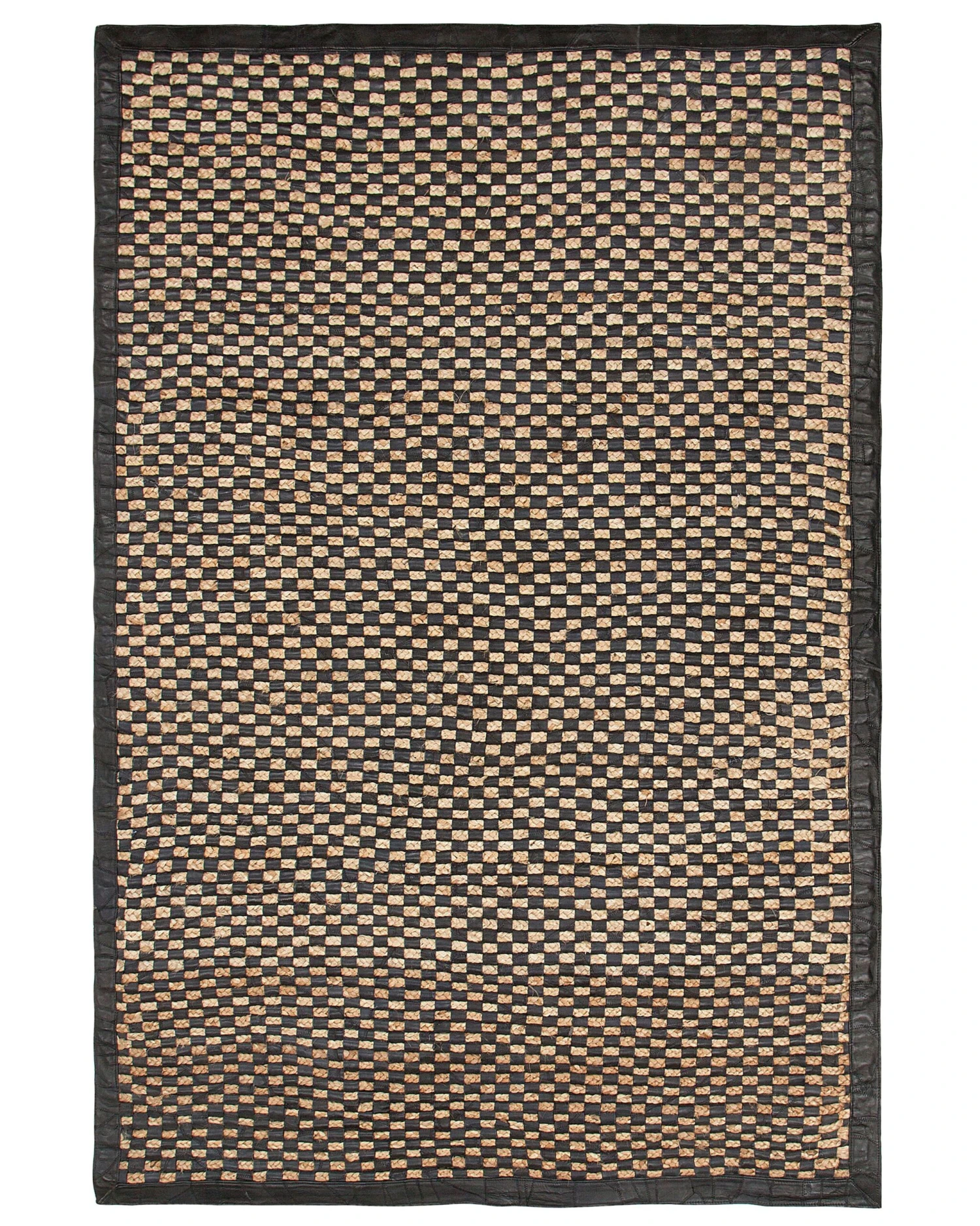 Matto Nahka Musta/beige GERCE Useita Kokoja 4 Matto Nahka Musta/beige GERCE Useita Kokoja - Image 3