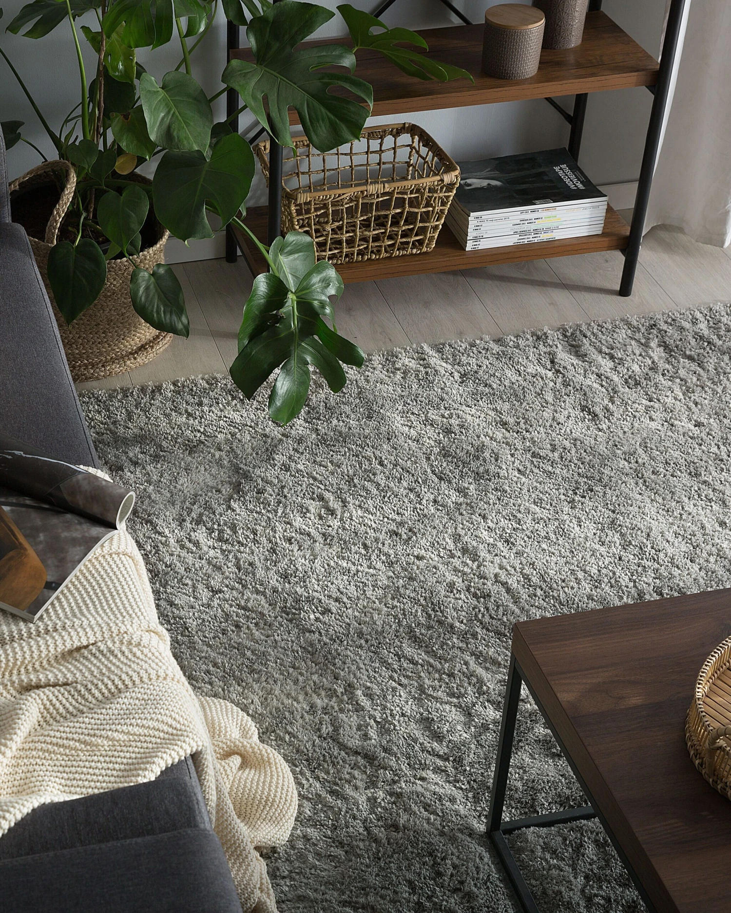 Matto Kangas Vaaleanharmaa EVREN Useita Kokoja - Image 2