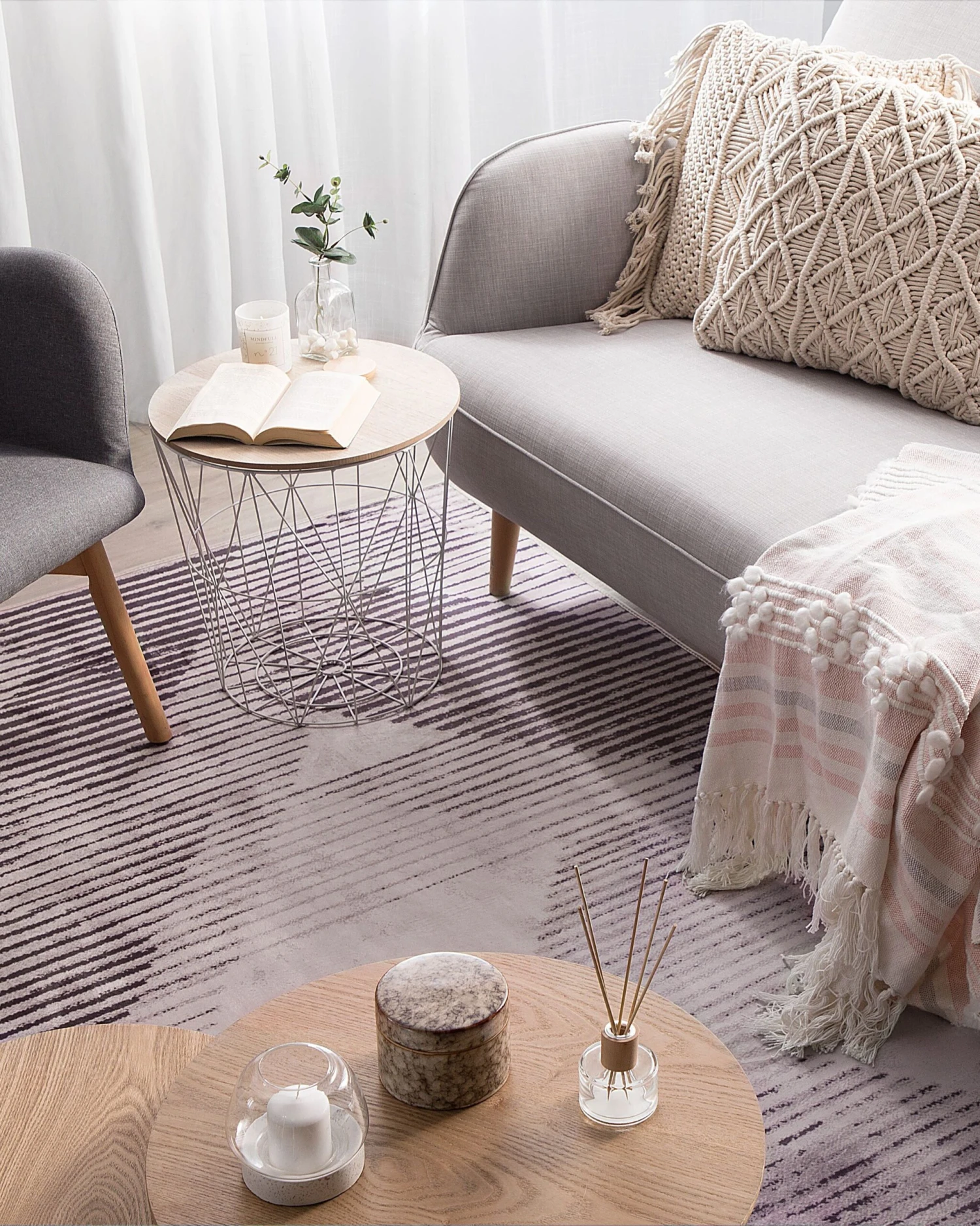 Matto Kangas Vaaleanpunainen KALE Useita Kokoja - Image 2