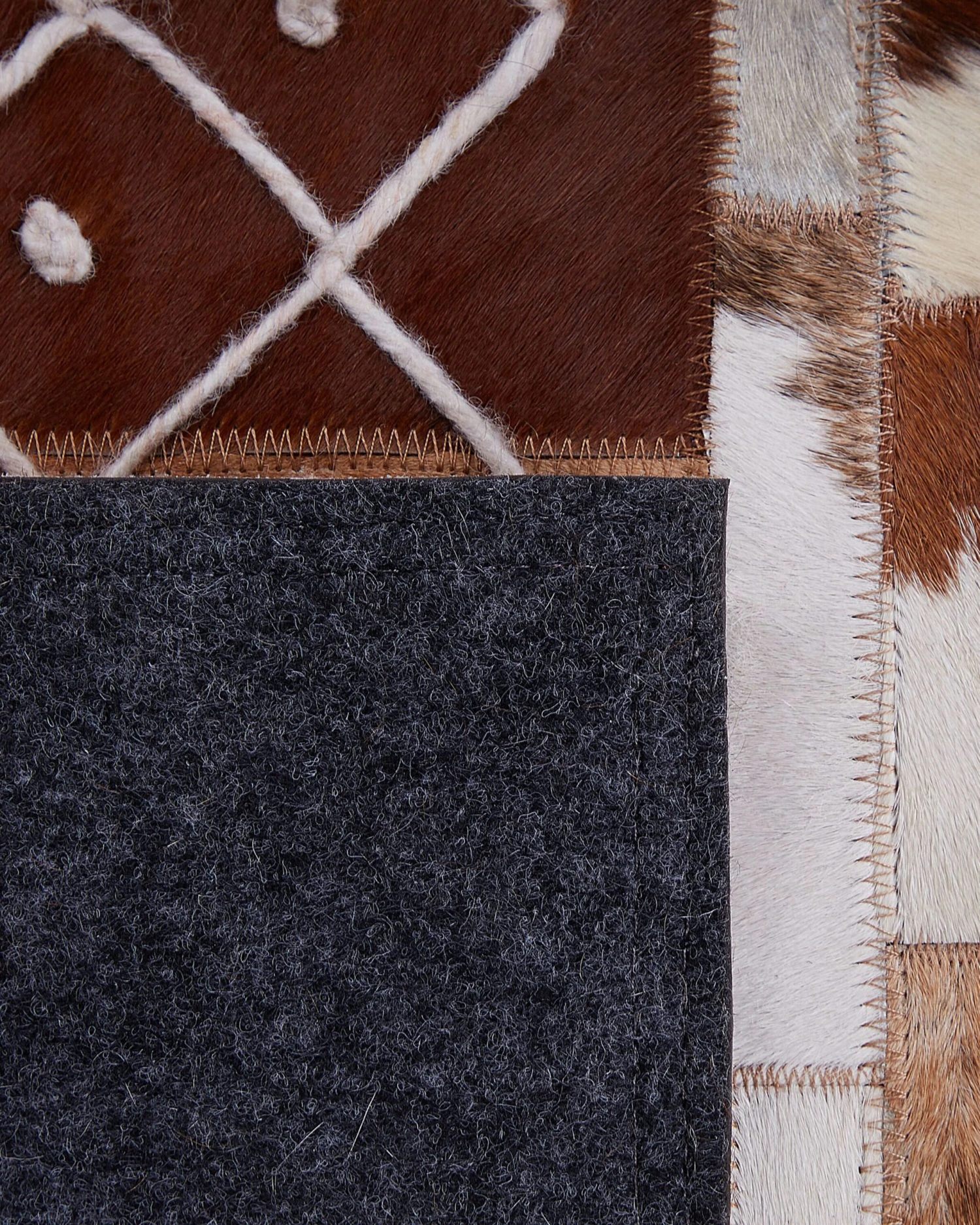 Matto Lehmännahka Ruskea HEREKLI Useita Kokoja - Image 4