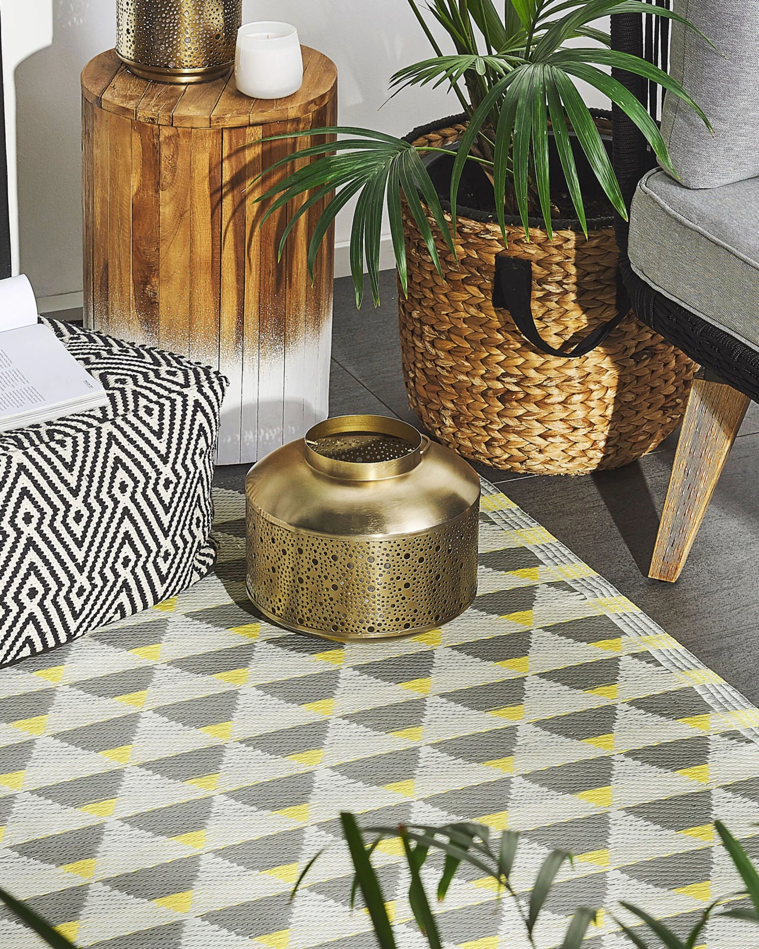 Ulkomatto Keltainen/harmaa HISAR Useita Kokoja - Image 2