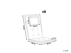 8 Kpl Sininen Puutarhatuolin Pehmustesetti JAVA/MAUI -Koti Kaluste undef src sa picid 767724 type whitesh image