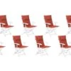 Istuintyyny Puutarhatuoliin 8 Kpl Punainen MAUI