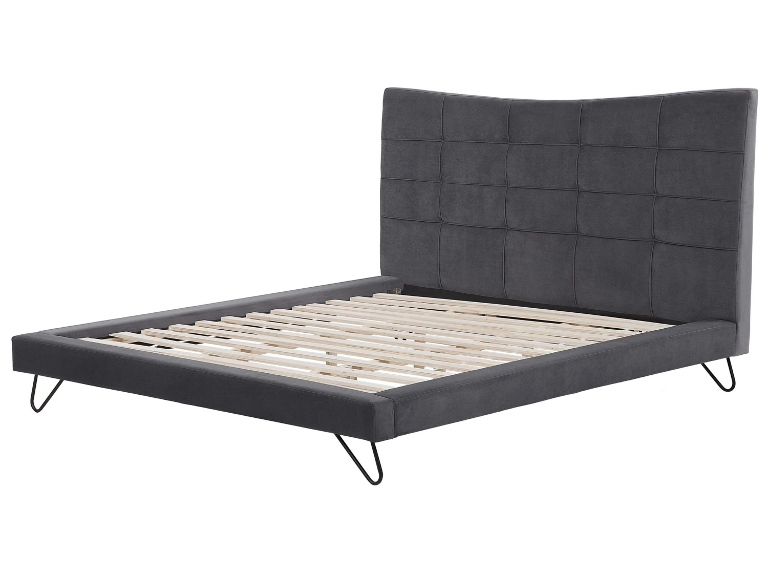 Sänky Sametti Tummanharmaa LANNION Useita Kokoja 7 Sänky Sametti Tummanharmaa LANNION Useita Kokoja - Image 5