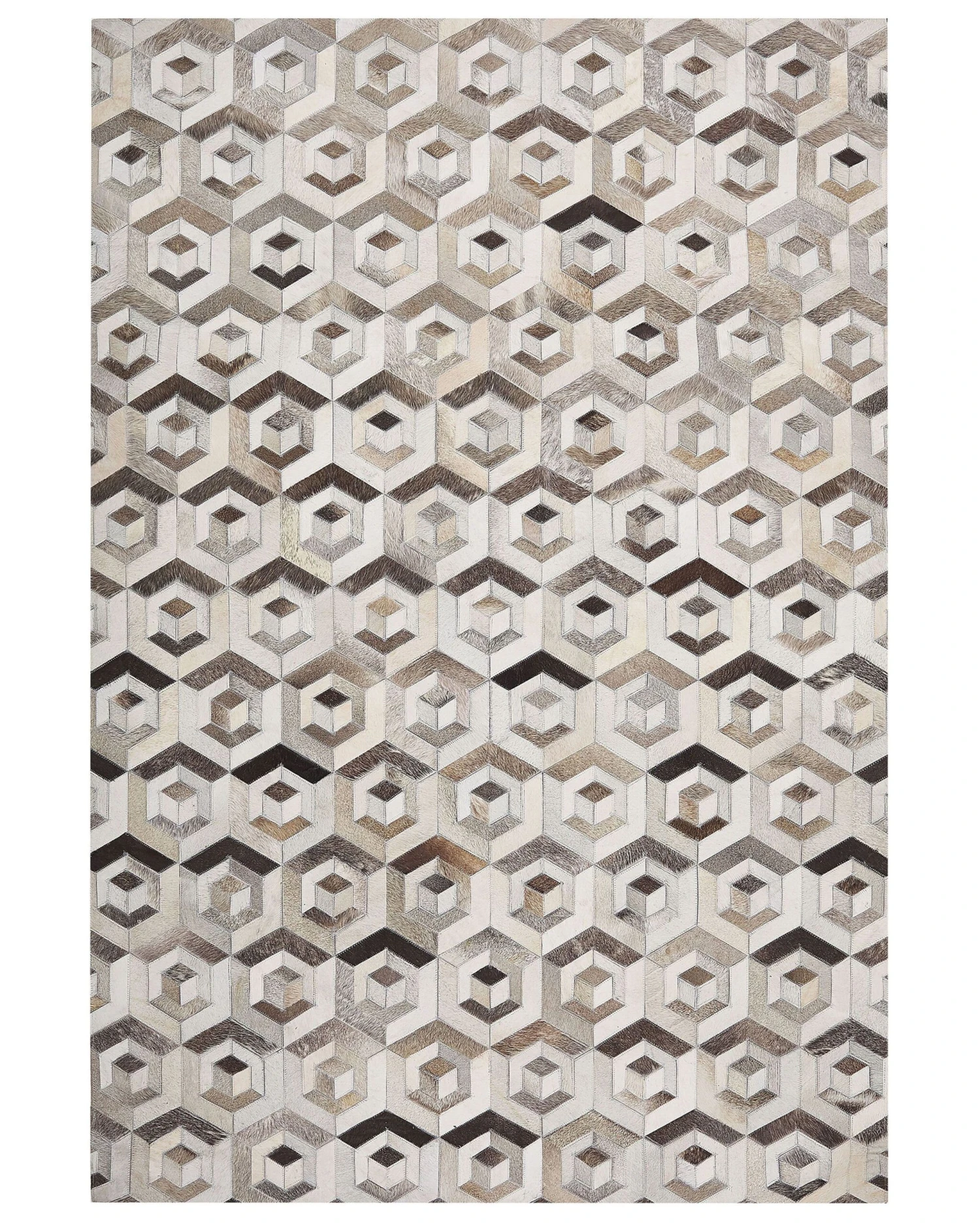 Matto Lehmännahka Ruskea/beige TAVAK Useita Kokoja - Image 3