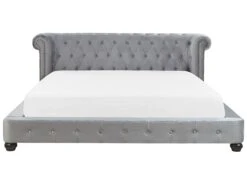 Parisänky Sametti Vaaleanharmaa 180 X 200 Cm CAVAILLON -Koti Kaluste undef src sa picid 791644 type whitesh image