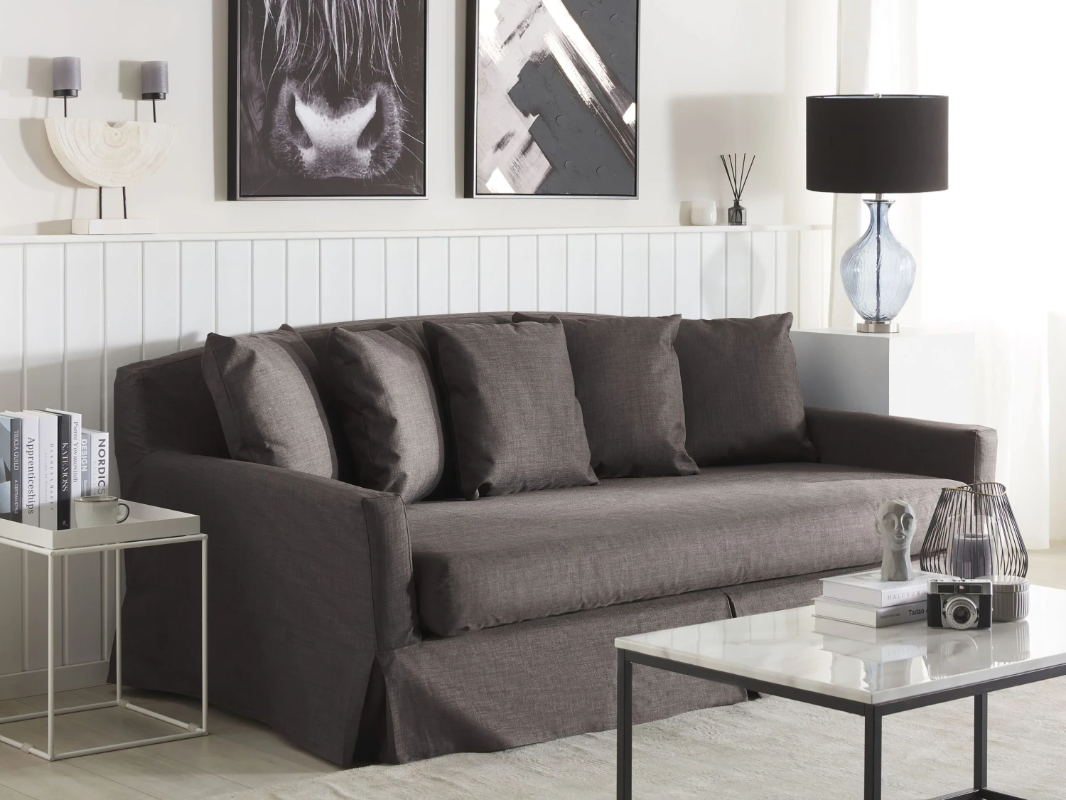 Päällinen 3-istuttavalle Sohvalle Tummanharmaa GILJA - Image 2