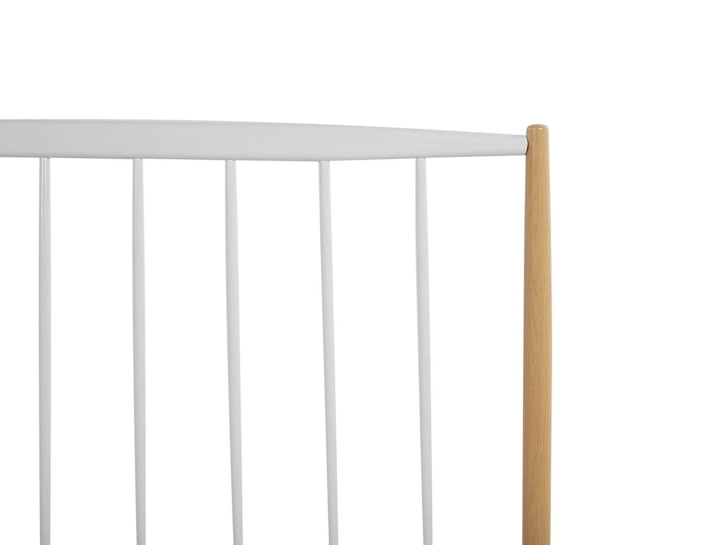 Sänky Metalli Valkoinen/vaalea Puu MAURS Useita Kokoja - Image 6