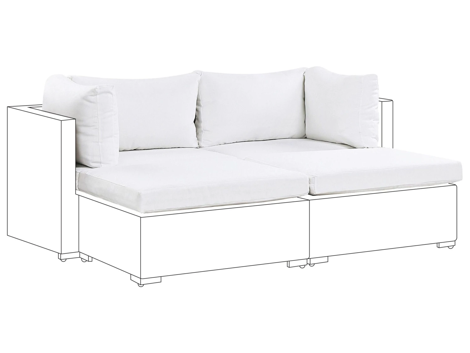 Tyynynpäälliset NOTO-kalusteisiin Kermanvalkoinen 3 Tyynynpäälliset NOTO-kalusteisiin Kermanvalkoinen