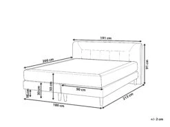 Jenkkisänky Sametti Beige MARQUISE Useita Kokoja -Koti Kaluste undef src sa picid 798442 type whitesh image