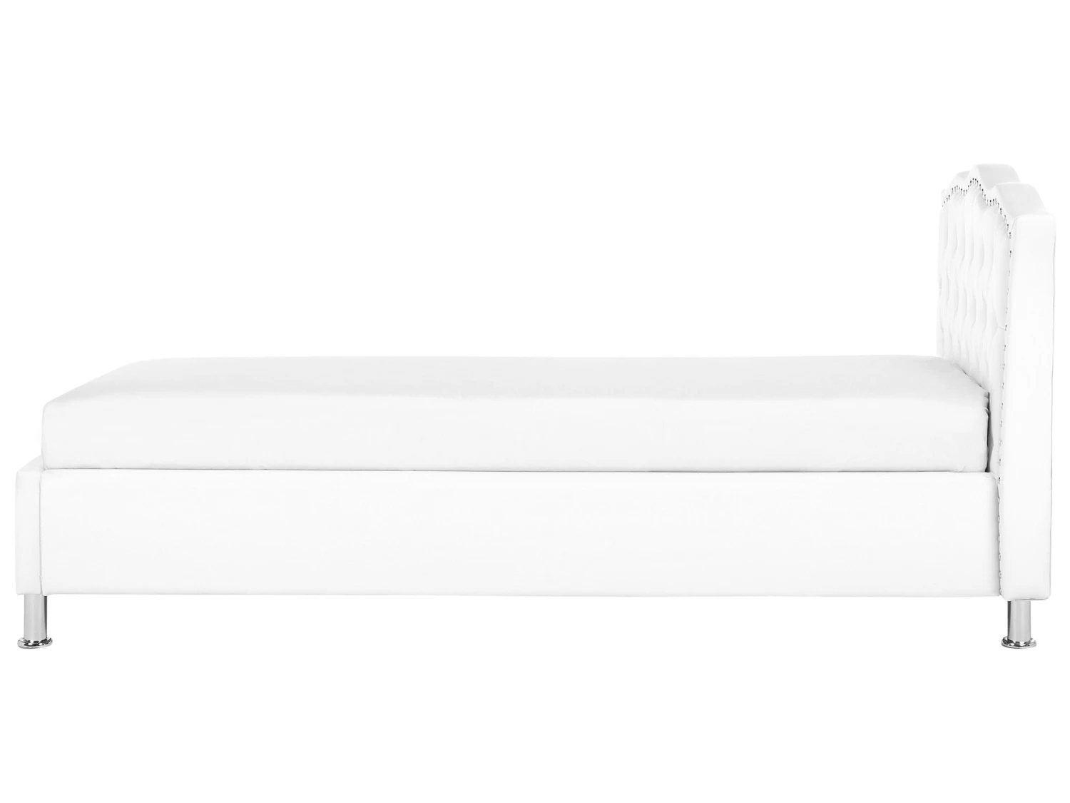 Sänky Keinonahka Säilytystila Valkoinen 90 X 200 Cm METZ - Image 6