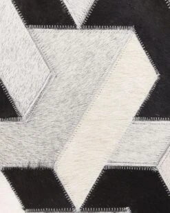 Matto Lehmännahka Musta/harmaa NARMAN Useita Kokoja -Koti Kaluste undef src sa picid 806682 type whitesh image