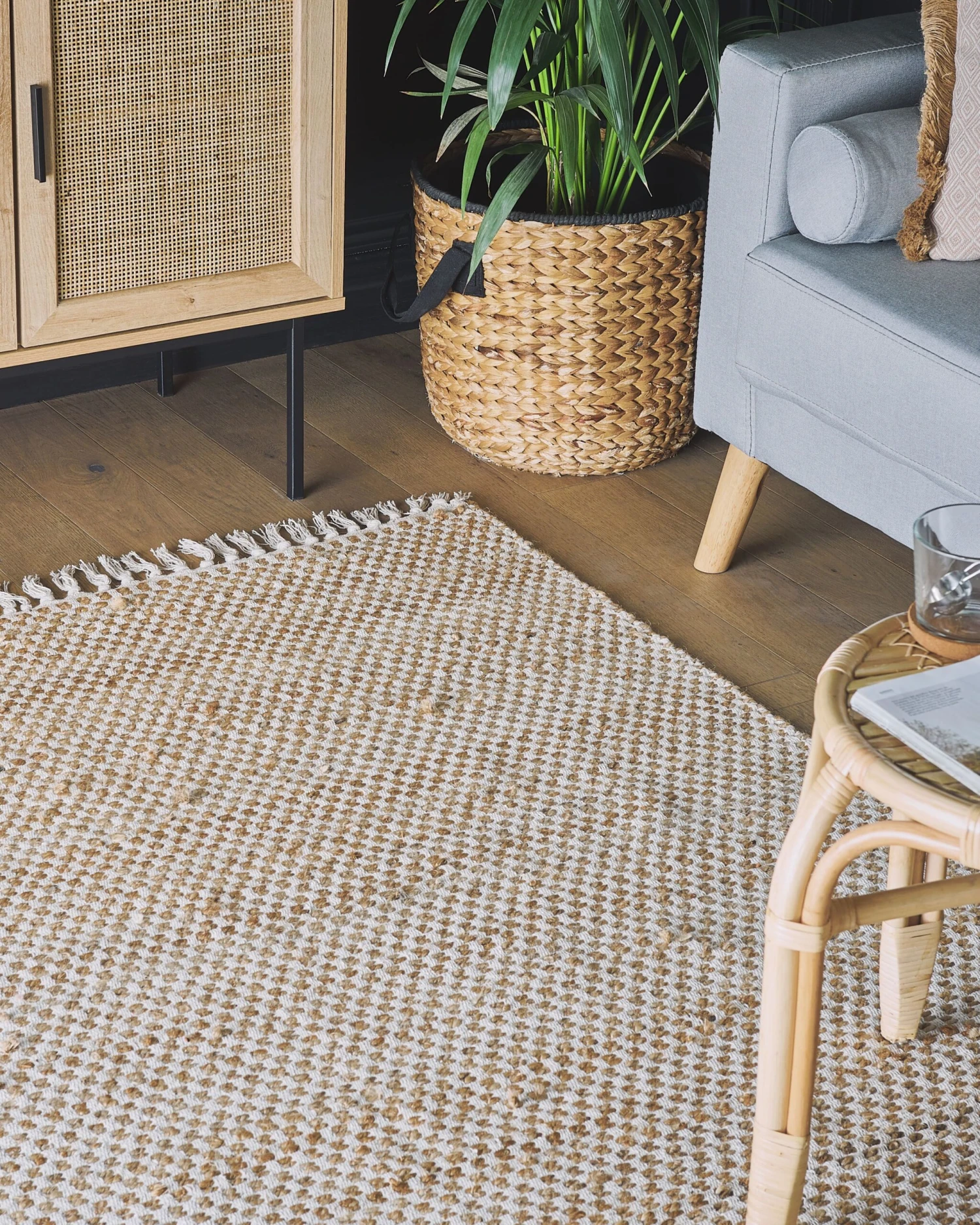 Matto Juutti Beige ZERDALI Useita Kokoja - Image 2