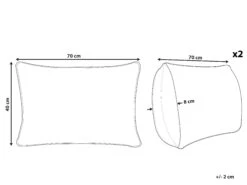 Ulkotyyny Keltainen/valkoinen 40 X 70 Cm 2 Kpl ASTAKOS -Koti Kaluste undef src sa picid 807981 type whitesh image