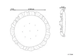 Istuintyyny Sametti Vaaleanpunainen ø 40 Cm KALANCHOE -Koti Kaluste undef src sa picid 815496 type whitesh image