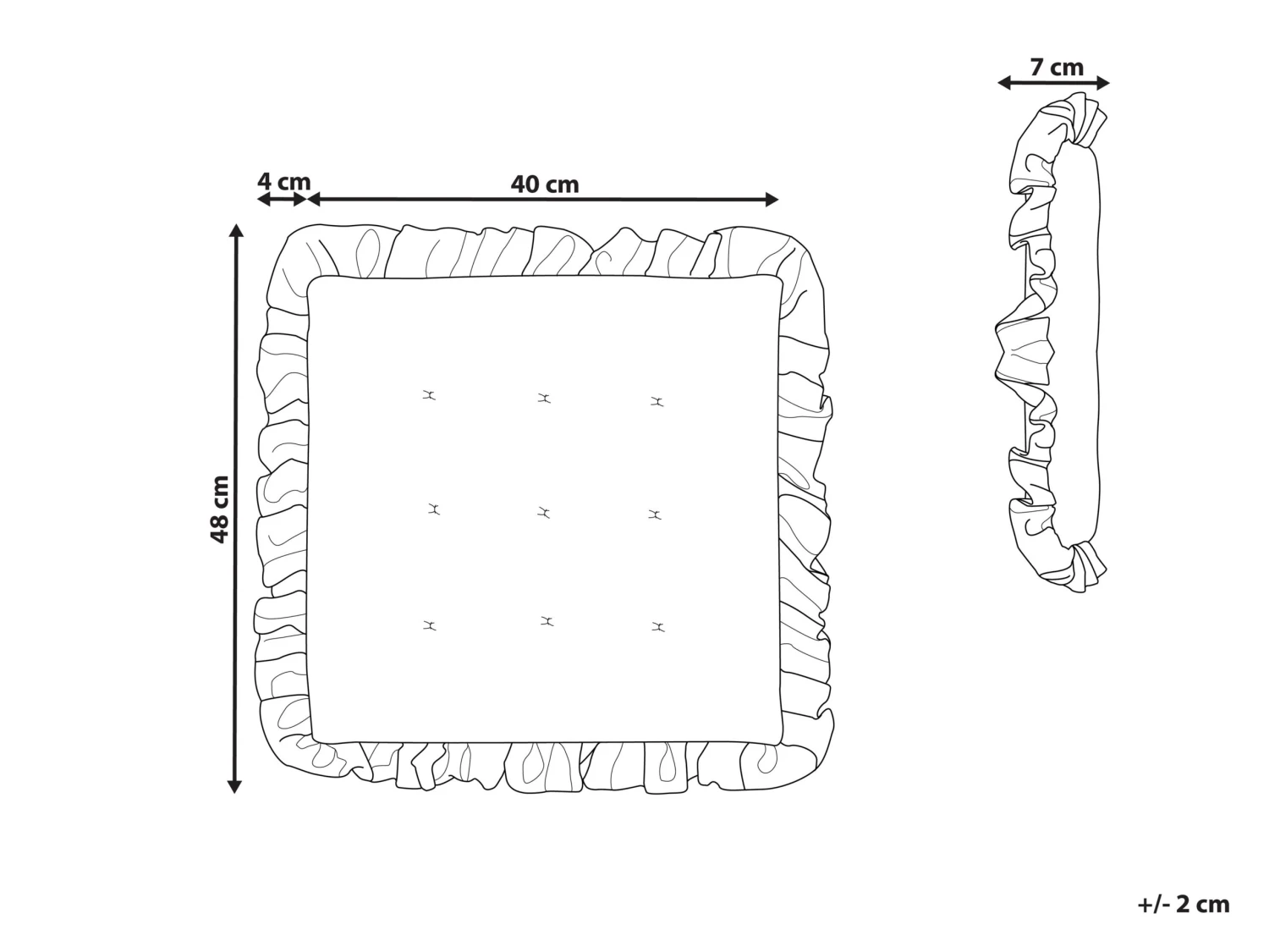 Istuintyyny 40 X 40 Cm Vaaleanpunainen KALANCHOE - Image 5
