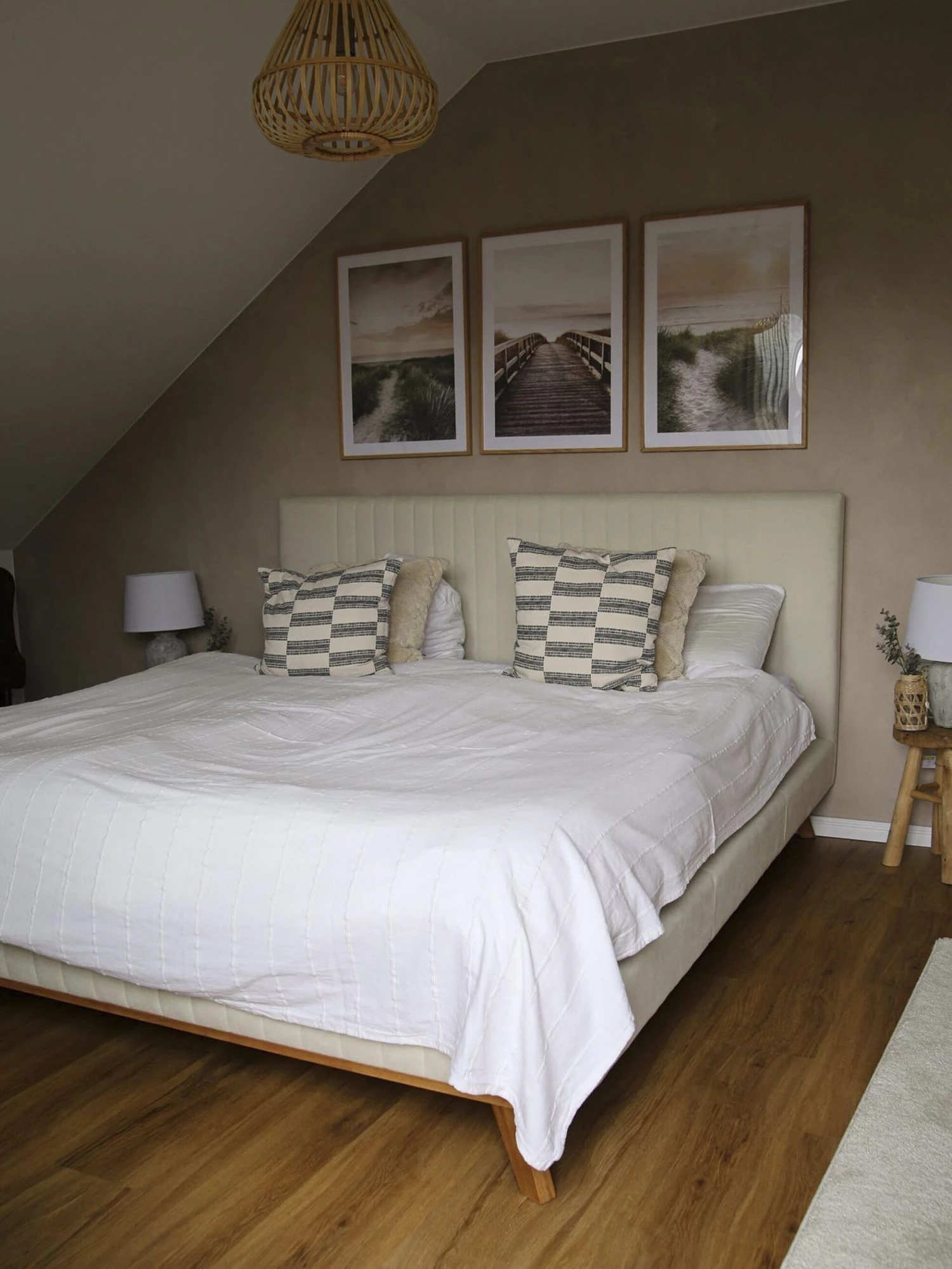 Sänky Chenille Vaalea Beige TALENCE Useita Kokoja - Image 6