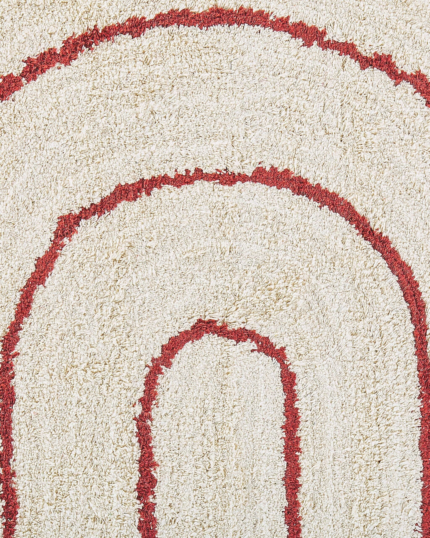 Matto Puuvilla Beige/punainen TIRUPATI Useita Kokoja - Image 4