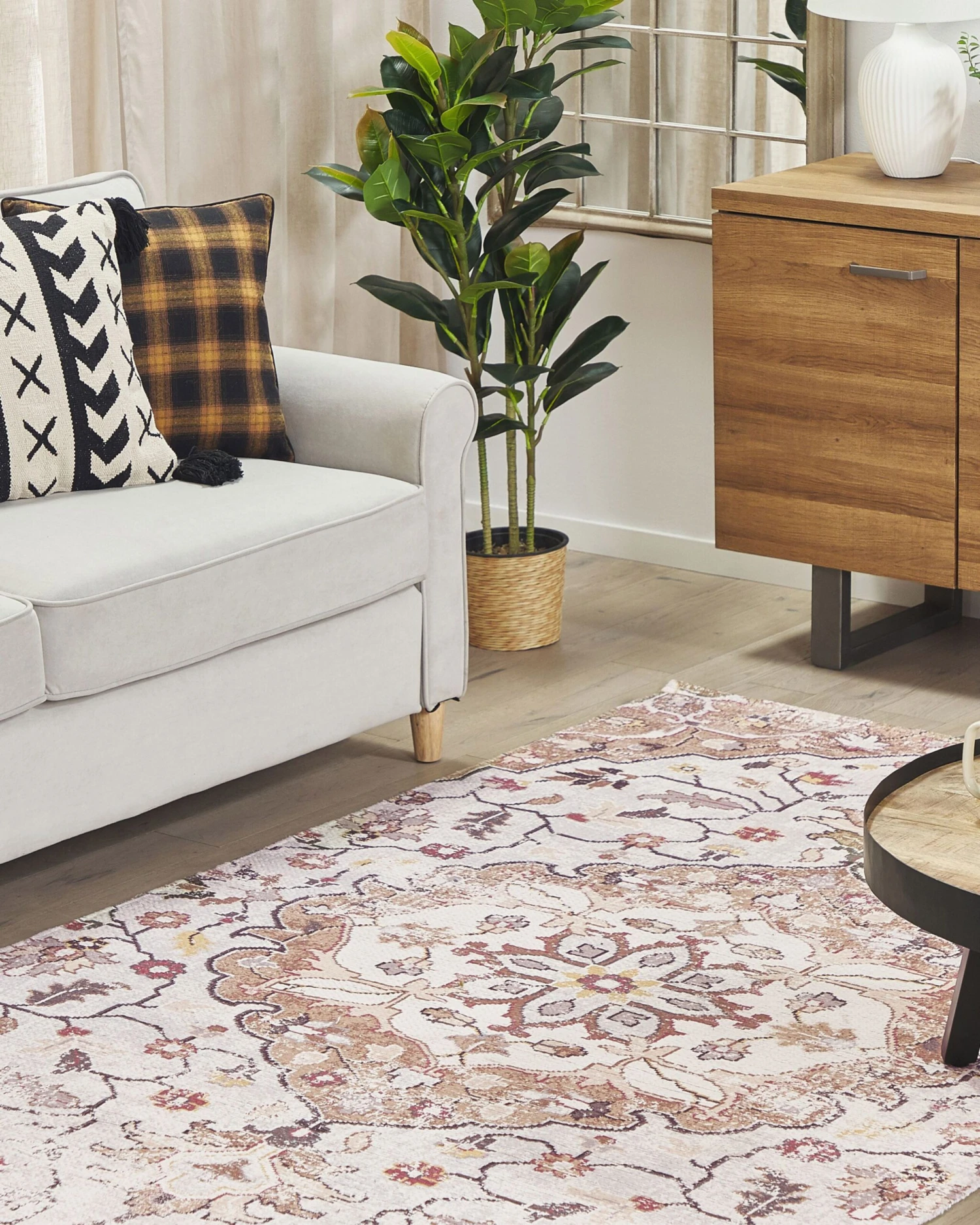 Matto Beige/ruskea KATTAKKADA Useita Kokoja - Image 2