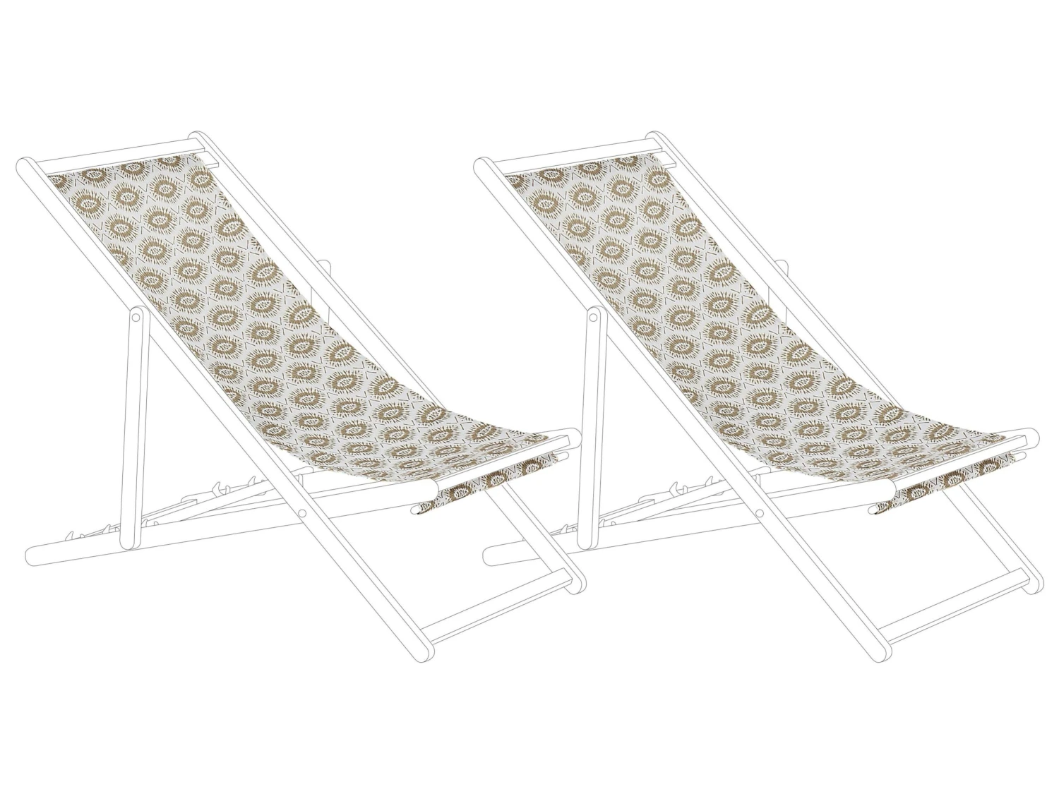 Aurinkotuolin Vaihtokangas Beige 2 Kpl ANZIO/AVELLINO