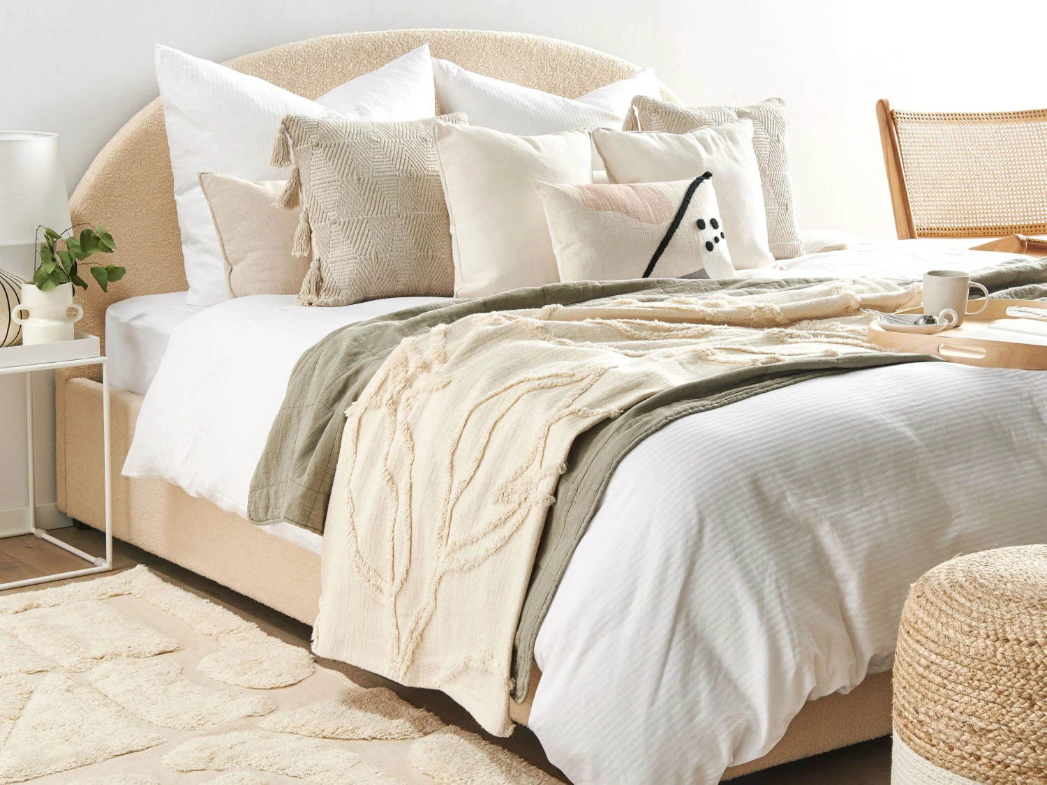 Huopa Puuvilla Vaalea Beige 125 X 150 Cm ACACIA - Image 2