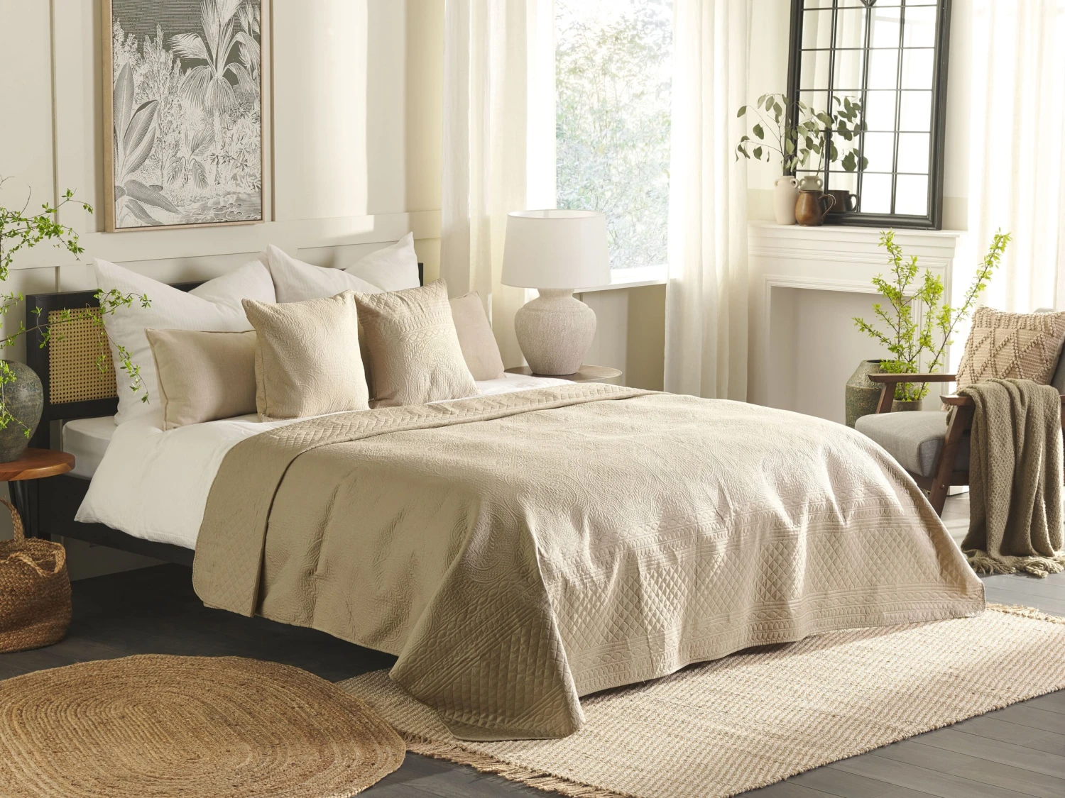 Päiväpeittosetti Kangas Ruskeanharmaa SHUSH Useita Kokoja - Image 2