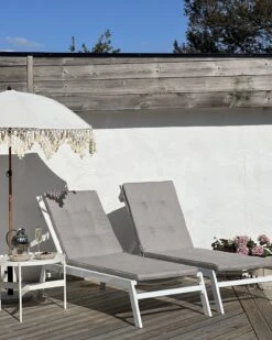 Pehmustetyyny Aurinkotuoliin 192 X 56 X 5 Cm Ruskeanharmaa CESANA -Koti Kaluste undef src sa picid 824841 type whitesh image