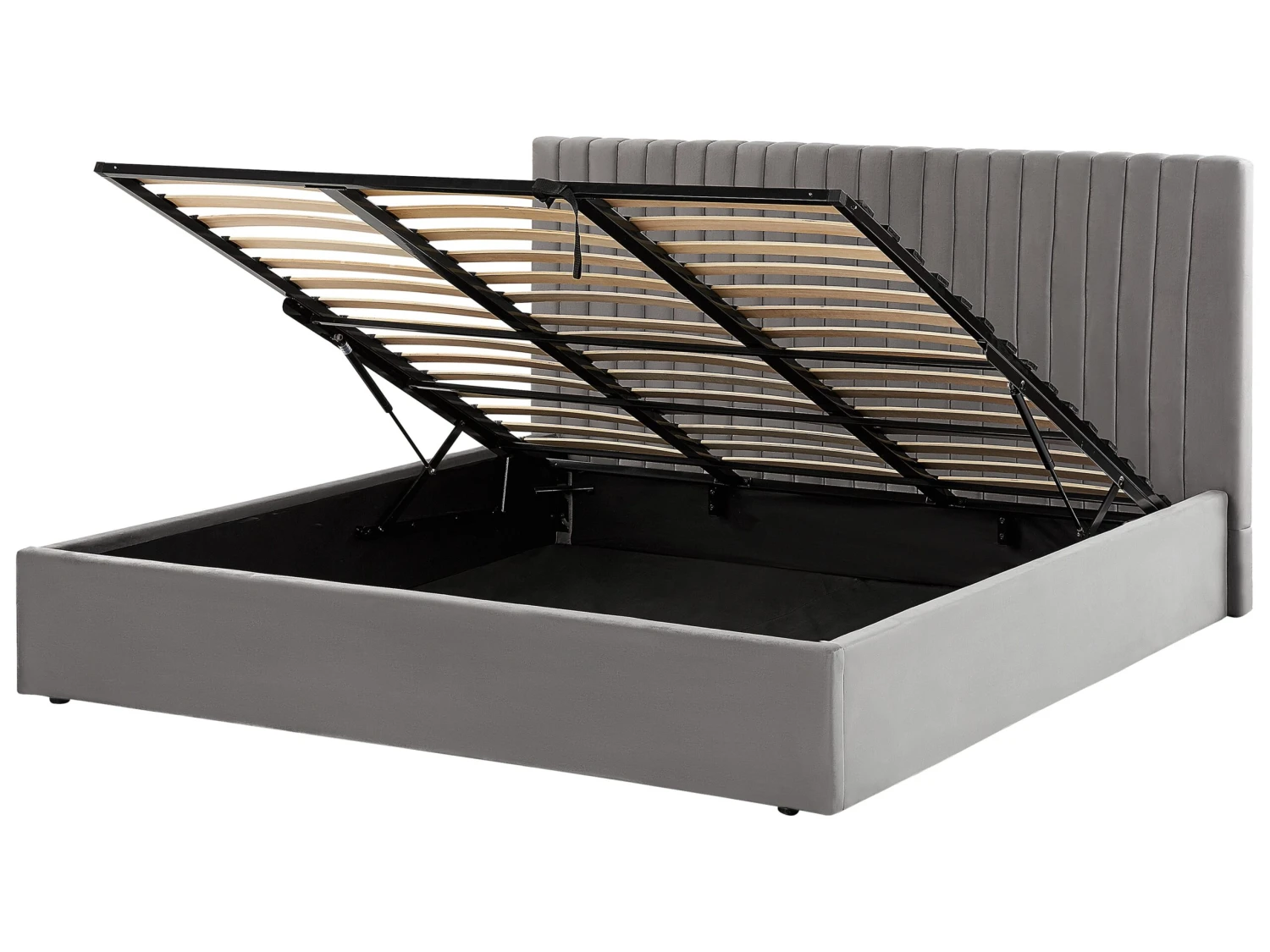 Sänky Sametti Säilytystila Harmaa VION Useita Kokoja 3 Sänky Sametti Säilytystila Harmaa VION Useita Kokoja