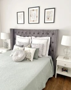 Sänky Sametti Harmaa LUBBON Useita Kokoja -Koti Kaluste undef src sa picid 826900 type whitesh image