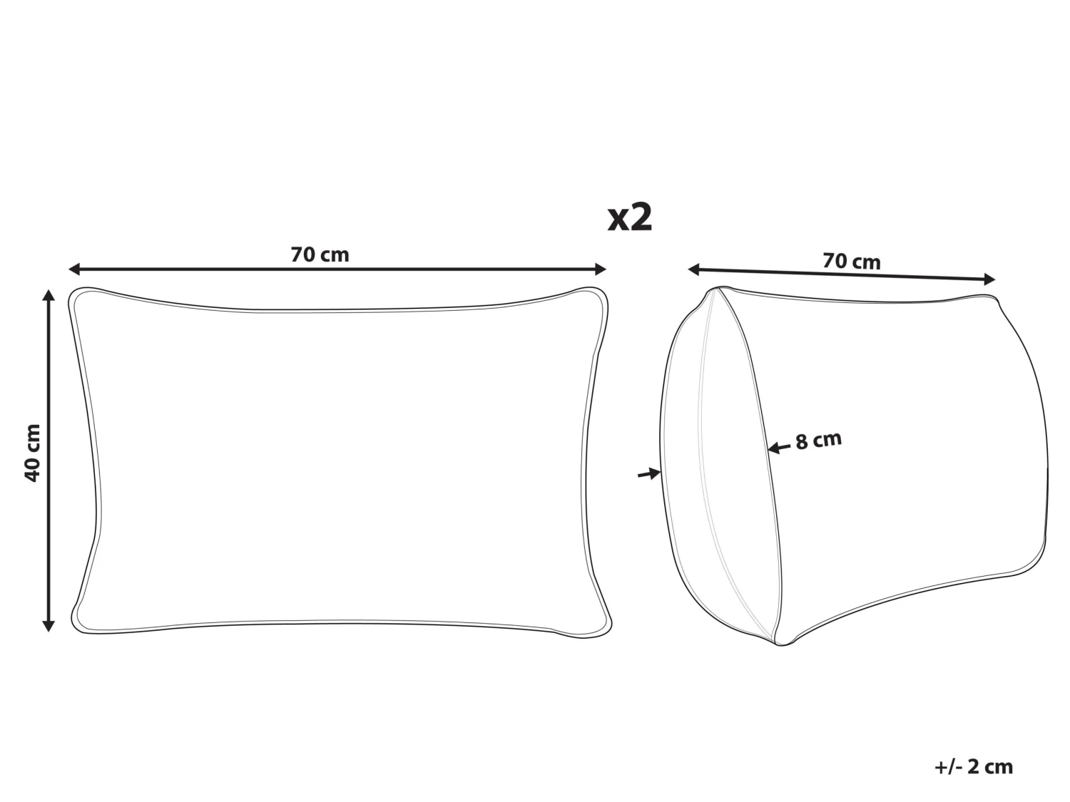 Mintunvihreä/valkoinen Koristetyynysetti Ulkokäyttöön 40 X 70 Cm 2kpl KALAMOS 8 Mintunvihreä/valkoinen Koristetyynysetti Ulkokäyttöön 40 X 70 Cm 2kpl KALAMOS - Image 6