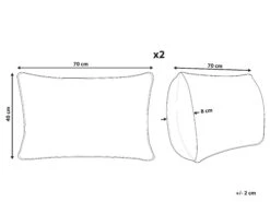Sininen/valkoinen Koristetyynysetti Ulkokäyttöön 40 X 70 Cm 2kpl TRIFOS -Koti Kaluste undef src sa picid 827349 type whitesh image
