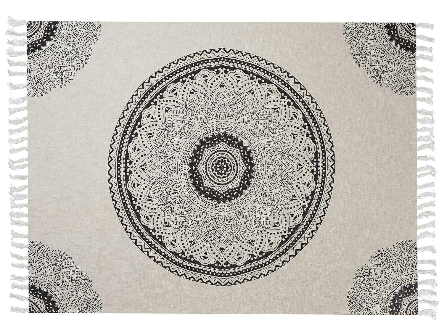 Huopa Puuvilla Beige/musta 130 X 180 Cm BERHAMPORE