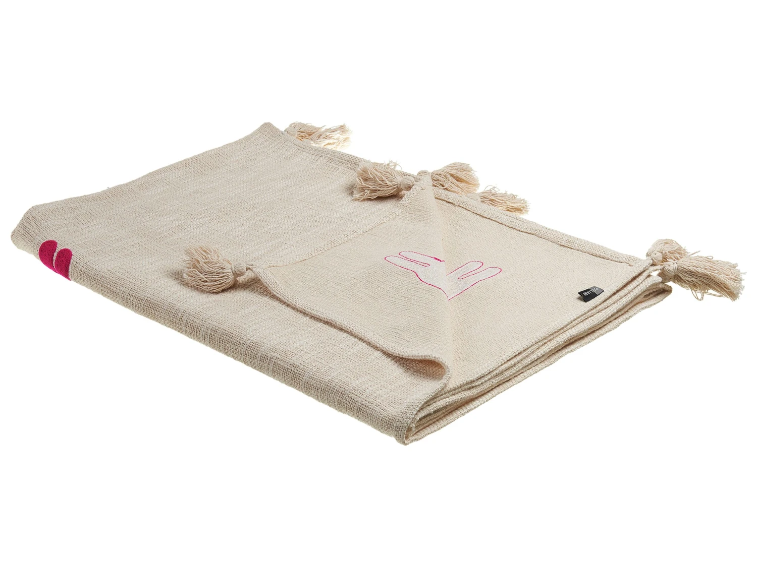 Huopa Puuvilla Beige/vaaleanpunainen 130 X 180 Cm NANDYAL - Image 3