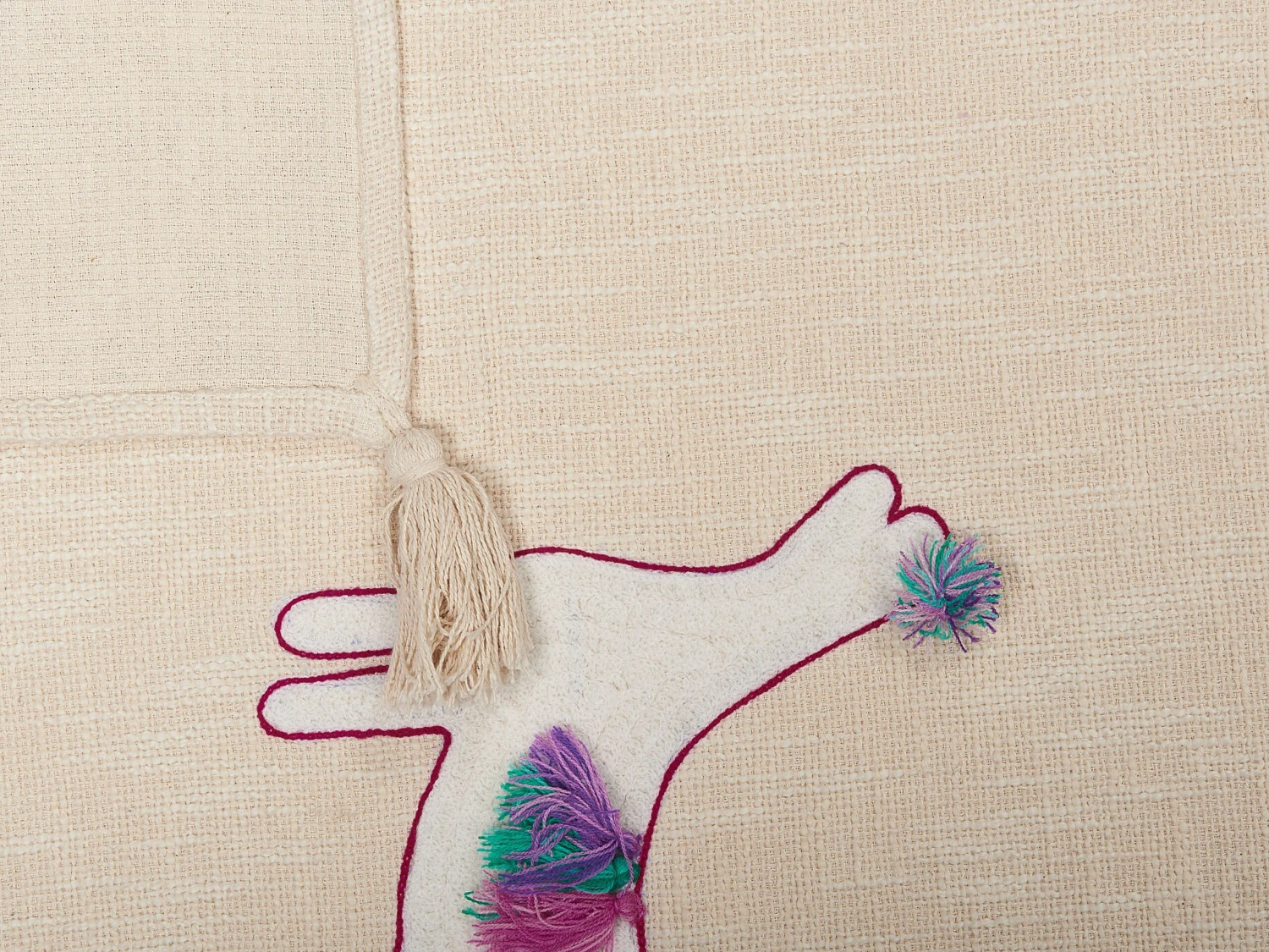 Huopa Puuvilla Beige/vaaleanpunainen 130 X 180 Cm NANDYAL - Image 5