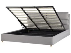 Sänky Sametti Säilytystila Vaaleanharmaa BATILLY Useita Kokoja